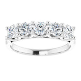 Platinum 1 CTW Natural Diamond Anniversary Band